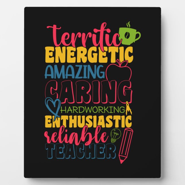 Placa Expositora Profesora de Regalos | Magnífico profesor de cuida (Frente)