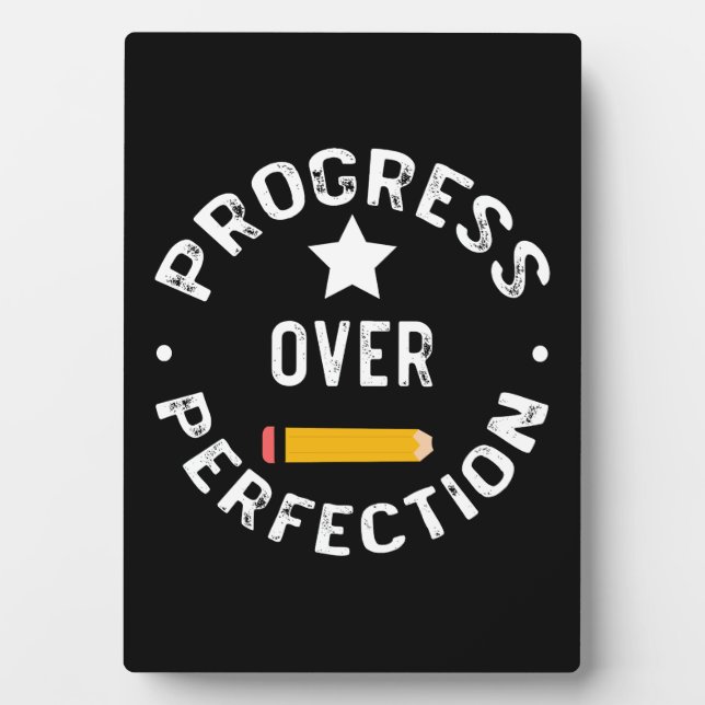 Placa Expositora Progreso Sobre La Perfección De Regreso A La Escue (Frente)