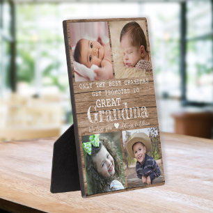 Placa Expositora Promocionado A La Gran Abuela 4 Madera De Collage 