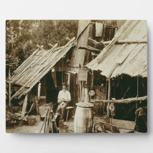 Placa Expositora Prospector australiano, c.1880 (foto sepia)