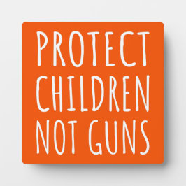 Placa Expositora Proteger a los niños, no las armas - Poner fin a l