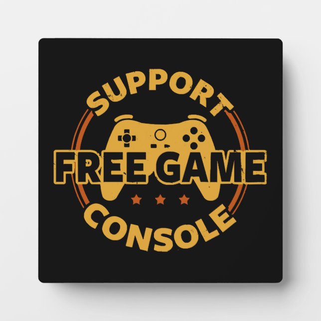 Placa Expositora Protesta Divertida de Consola de Juegos (Frente)