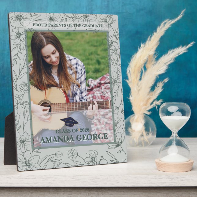 Placa Expositora Proud Parents Graduation Photo Keepsake (Lado)