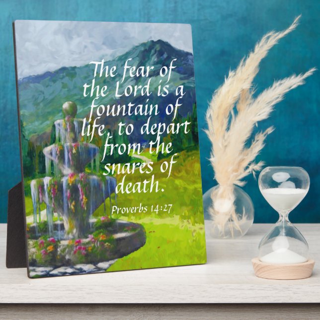 Placa Expositora Proverbios 14:27 (Lado)