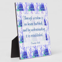 Proverbios 24:3 Plaque