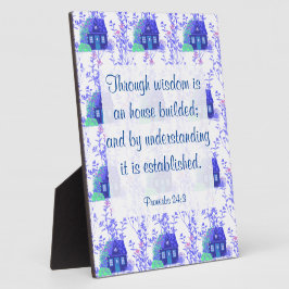 Placa Expositora Proverbios 24:3 Plaque