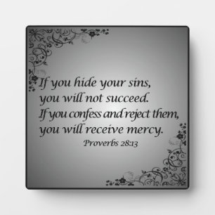 Placa Expositora Proverbios 28:13