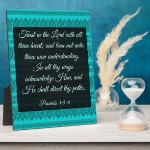 Placa Expositora Proverbios 3:5-6