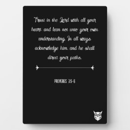 Placa Expositora Proverbios 3:5-6