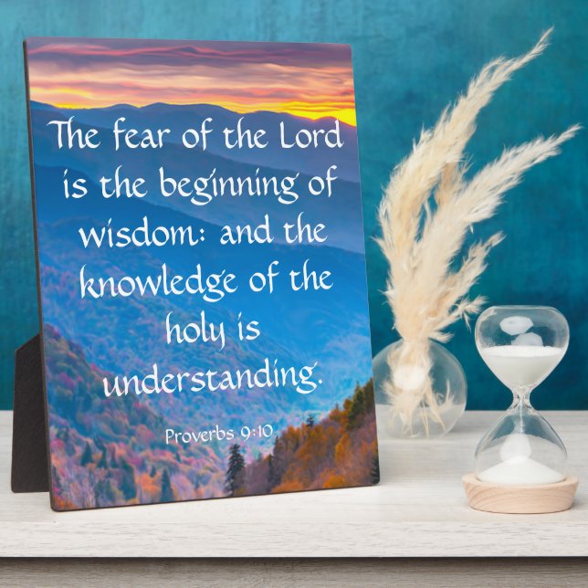 Placa Expositora Proverbios 9:10 (Lado)