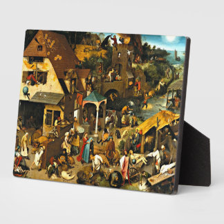 Placa Expositora Proverbios neerlandeses, pintura de Pieter Bruegel