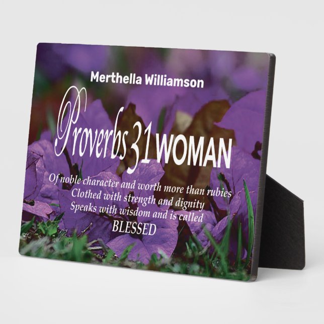 Placa Expositora PROVERBIOS personalizados 31 MUJERES Inspiradoras (Lado)