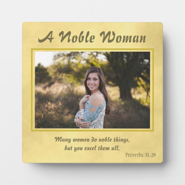 Placa Expositora Proverbs 31 Woman Photo (Frente)
