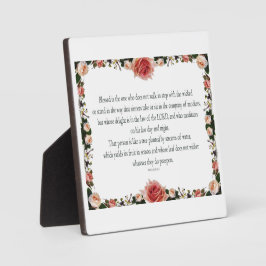 Placa Expositora Psalm 1, Flower Border Design, Yields in Season,