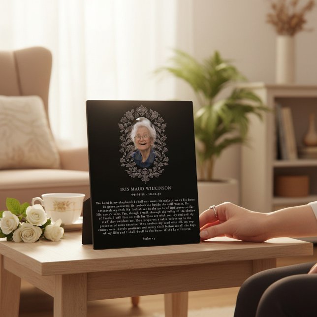 Placa Expositora Psalm 23 In Loving Memory Plaque (Subido por el creador)
