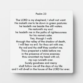 Placa Expositora Psalm 23 Square Tabletop Photo Plaque