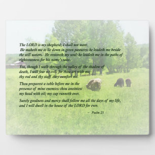 Placa Expositora Psalm 23 The Lord Is My Shepherd
