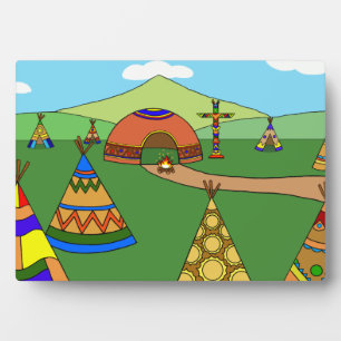 Placa Expositora Pueblo indio