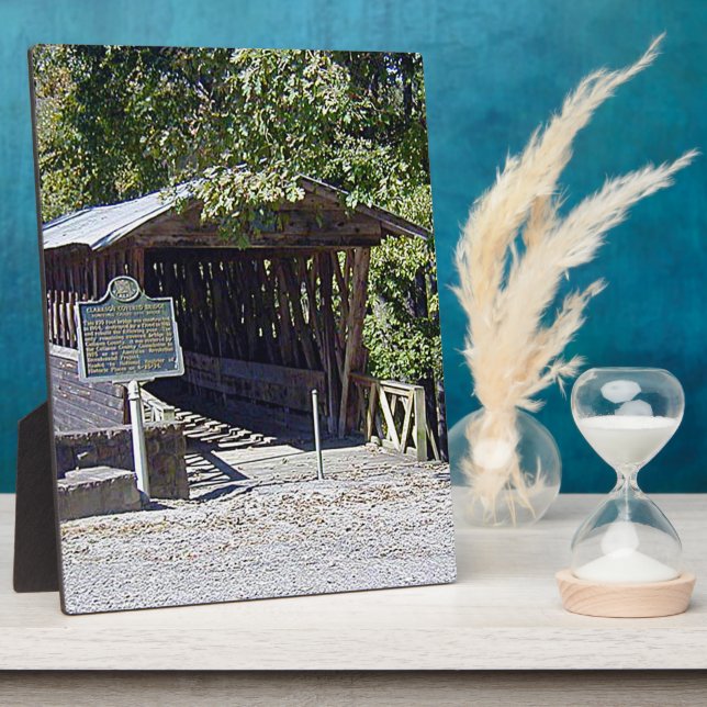 Placa Expositora Puente cubierto Clarkson Alabama (Lado)