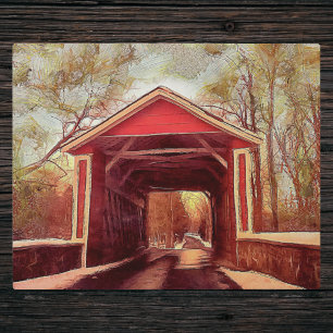 Placa Expositora Puente cubierto de Ashland Rojo en Delaware