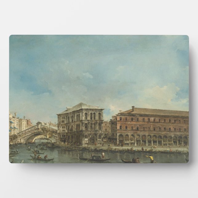 Placa Expositora Puente Rialto con Palazzo dei Camerlenghi (Frente)