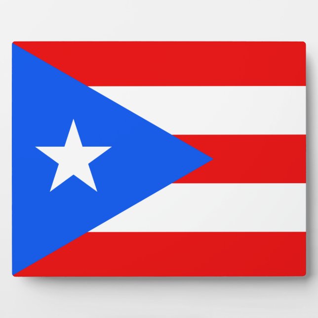Placa Expositora Puerto Rico - Bandera puertorriqueña (Frente)