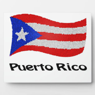Placa Expositora Puerto Rico Flag
