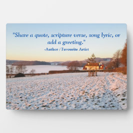 Placa Expositora Puesta de sol de invierno en inglés - Personalizad