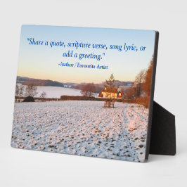Placa Expositora Puesta de sol de invierno en inglés - Personalizad