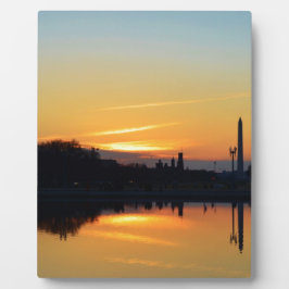 Placa Expositora Puesta de sol desde Capitol Hill.
