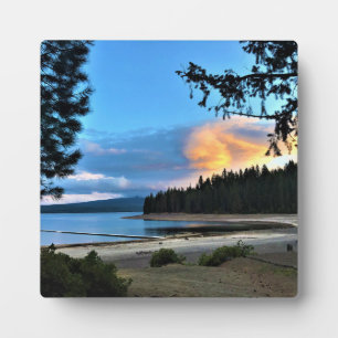Placa Expositora Puesta de sol en Crescent Lake, Oregon