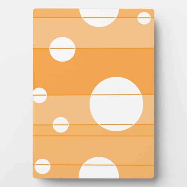 Placa Expositora Puntos y franjas en naranja amarillo (Frente)