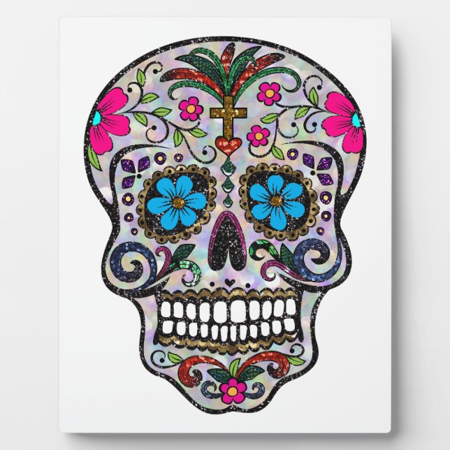 Placa Expositora purpurina Sugar Skull (Frente)