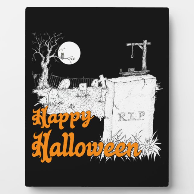 Placa Expositora QEPD de Halloween (Frente)