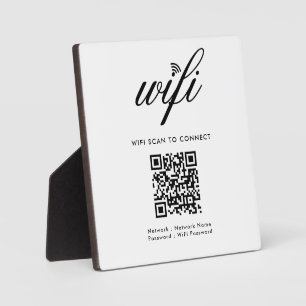 Placa Expositora QR Código Wifi Scan para conectar el blanco de mar