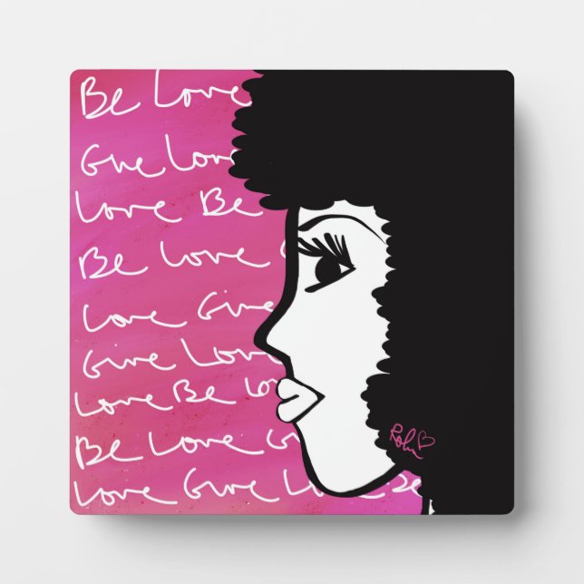 Placa Expositora Que el amor dé amor a Plaque con comadreja (Frente)