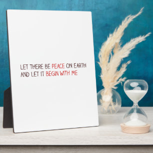 Placa Expositora Que haya paz en la Tierra