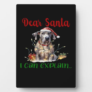 Placa Expositora Querido Santa Puedo Explicar Great Dane Camiseta E