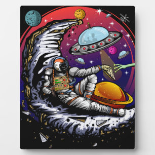 Placa Expositora Queso de la luna espacial