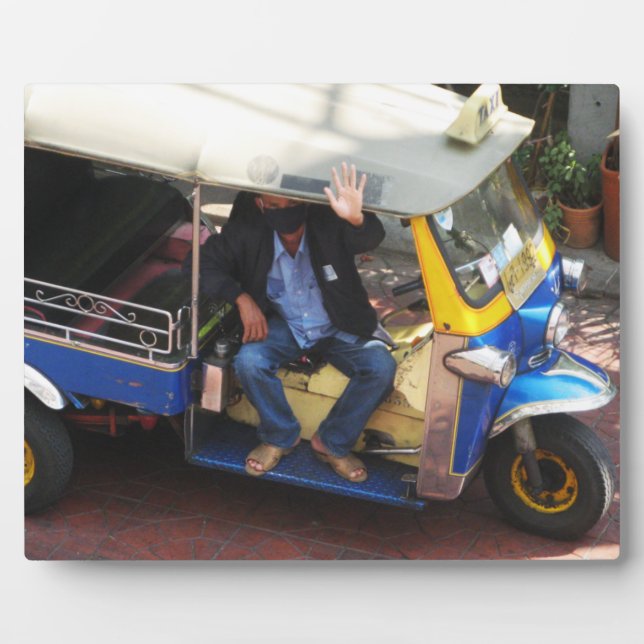 Placa Expositora ¿Quieres TAXI TUK-TUK? (Frente)