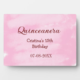 Placa Expositora Quinceanera anos 15 años añadir textura de nombre