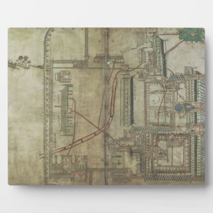 Placa Expositora R 171 f.285 Plan de la Catedral de Canterbury y