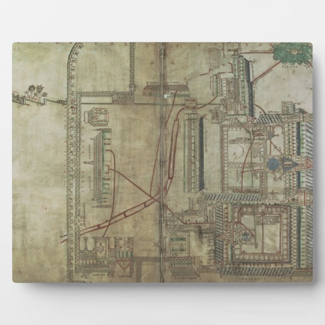 Placa Expositora R 171 f.285 Plan de la Catedral de Canterbury y (Frente)