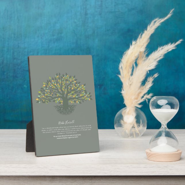 Placa Expositora RABBI Gracias regalo, Ezekiel 34 (Lado)