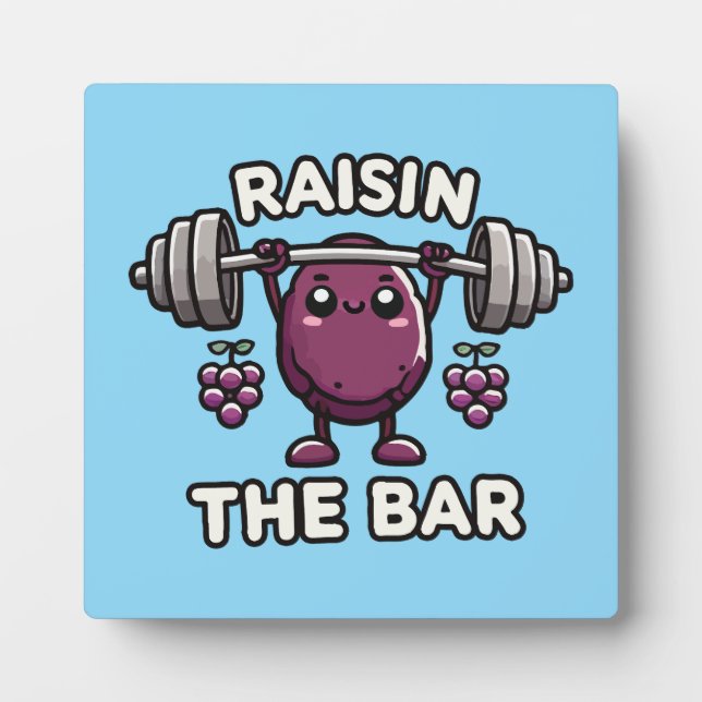 Placa Expositora Raisin The Bar - Gracioso Gimnasio Curso Motivacio (Frente)