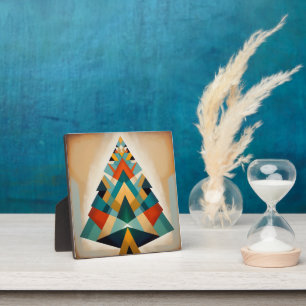 Placa Expositora Ramas triangulares geométricas de Navidad con esti