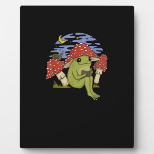 Placa Expositora Rana con sombrero de hongo - Cottagecore Goblincor