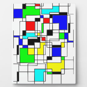 Placa Expositora Random Squares Homage A Mondrian