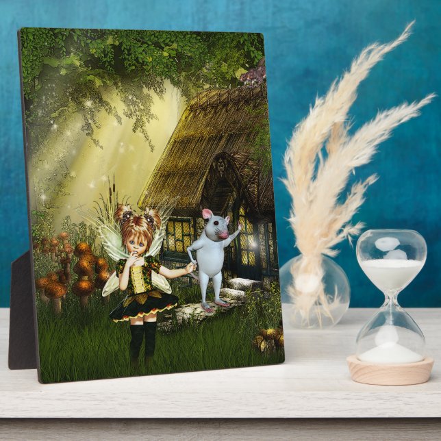 Placa Expositora Ratón Blanco Y Leche (Lado)