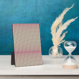 Placa Expositora Rayas circulares en cal y rojo.